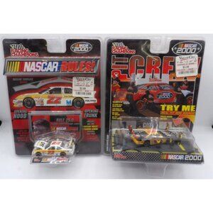 NASCAR 2000 Racing Champions Lot of 2- Ward Burton and Pit Crew & Hood Lift